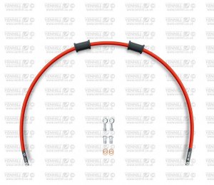 Rear brake hose kit Venhill APR-0001R-RD POWERHOSEPLUS (1 hose in kit) Red hoses, chromed fittings