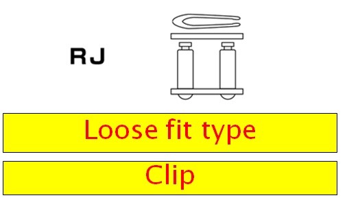 Clip type connecting link D.I.D Chain 520ER-T3 SDH RJ Gold/Gold