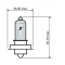 Bulb RMS 12V 15W, P26S (10pcs) white
