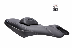 Comfort seat SHAD heated black, white seams