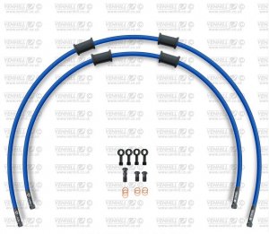 CROSSOVER Front brake hose kit Venhill HON-10016FB-SB POWERHOSEPLUS (2 hoses in kit) Solid blue hoses, black fittings