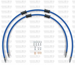 CROSSOVER Front brake hose kit Venhill HON-10016F-SB POWERHOSEPLUS (2 hoses in kit) Solid blue hoses, chromed fittings