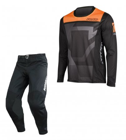 Set of MX pants and MX jersey YOKO TRE+KISA black; black/orange 36 (XL) for KTM EXC-F 520 Racing