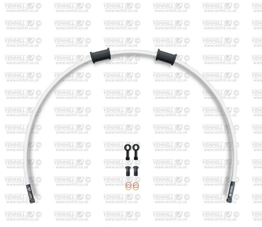 Rear brake hose kit Venhill APR-10002RB-WT POWERHOSEPLUS (1 hose in kit) White hoses, black fittings
