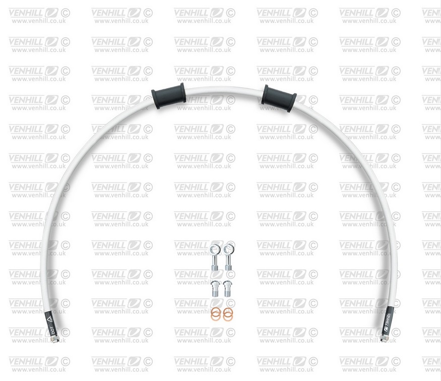 Rear brake hose kit Venhill APR-10002R-WT POWERHOSEPLUS (1 hose in kit) White hoses, chromed fittings