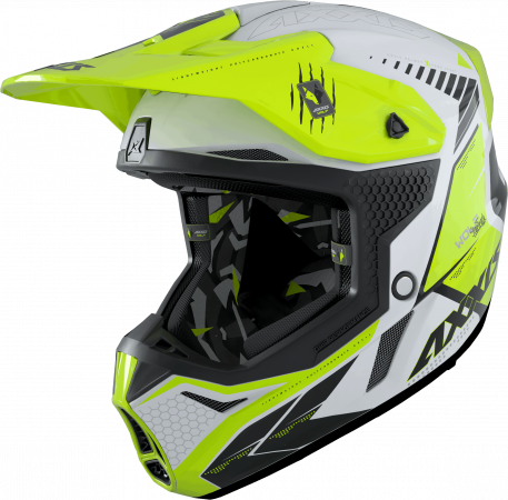 MX helmet AXXIS WOLF ABS star strack a3 gloss fluor yellow S