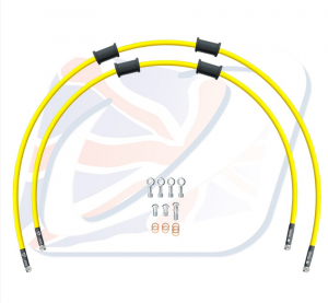 CROSSOVER Front brake hose kit Venhill HON-10016F-YE POWERHOSEPLUS (2 hoses in kit) Yellow hoses, chromed fittings