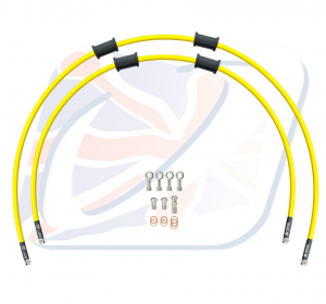 CROSSOVER Front brake hose kit Venhill HON-10016FS-YE POWERHOSEPLUS (2 hoses in kit) Yellow hoses, stainless steel fittings