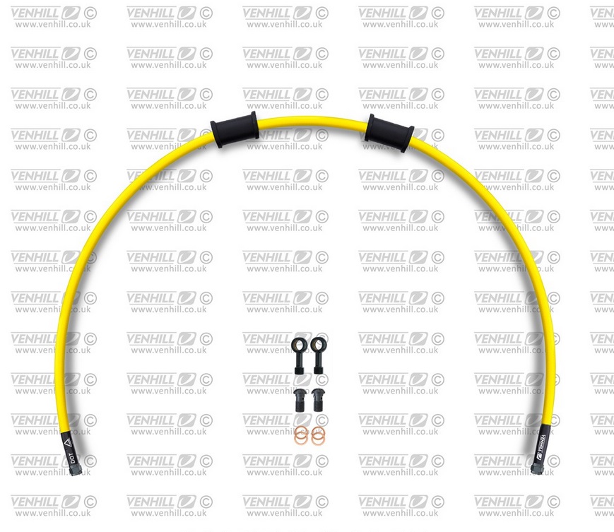 Rear brake hose kit Venhill APR-0001RB-YE POWERHOSEPLUS (1 hose in kit) Yellow hoses, black fittings