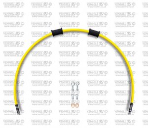 Rear brake hose kit Venhill APR-0001R-YE POWERHOSEPLUS (1 hose in kit) Yellow hoses, chromed fittings