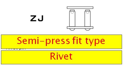 Rivet type connecting link D.I.D Chain 520ZVM-X ZJ Gold/Gold